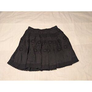 Cute Options women's size Medium black boho cotton lace skirt